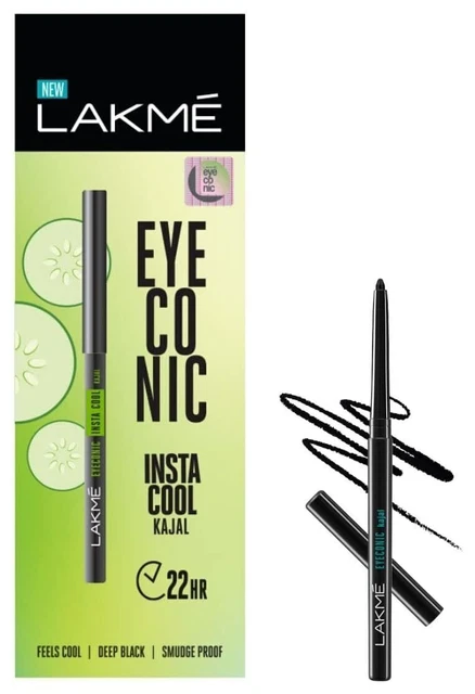 Lakme Eyeconic Insta Cool Kajal Black Cooling Kohl Liner 0.35 g Deep Black