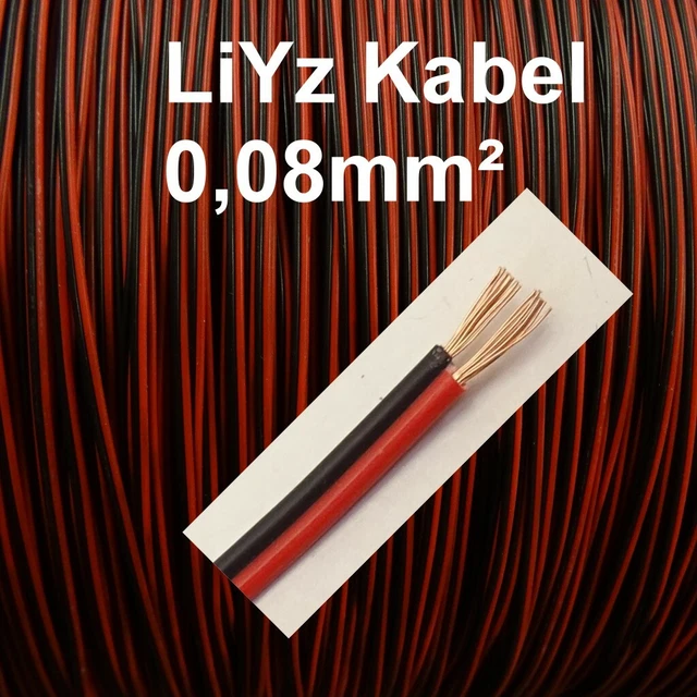 LIYZ Doppellitze 2x0,08mm² Rot/blau - 10m Elektrokabel