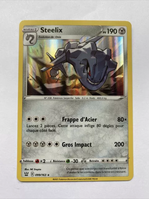 New French Pokemon Card HOLO Steelix 099/163 EB5 Combat Styles 190 PV