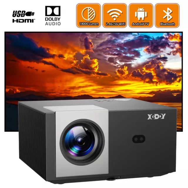 Electric focus 5G Wifi Projector 18000L Portable Android 4k Beamer Home Theater