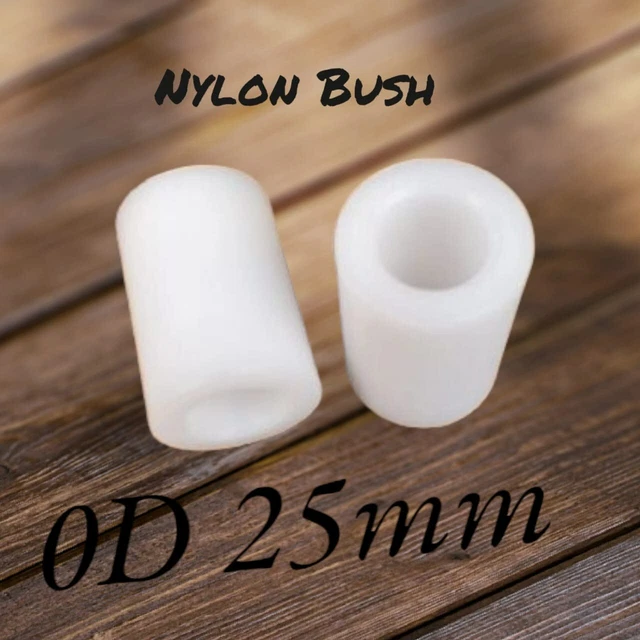 11 x 25 x 25 mm distanziatore cespugli nylon supporto distanza tubo sollevatore tubo X 2 pz