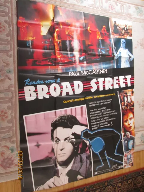 RENDEZ VOUS A BROAD STREET  PAUL McCARTNEY Affiche cinéma pliée 120/160 (1984)