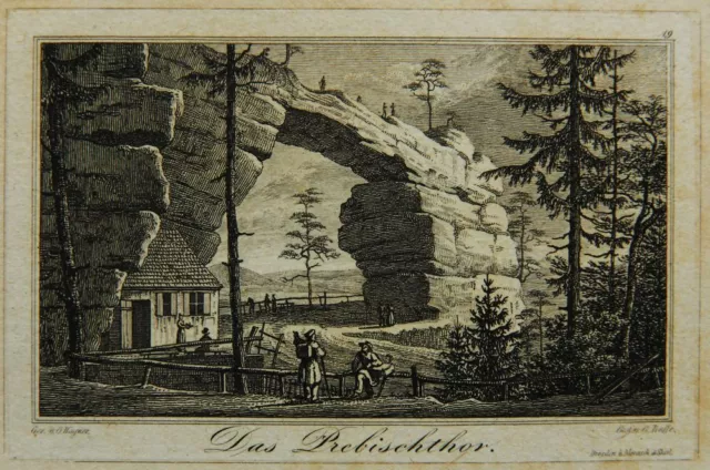 BUSSE (*1810) nach WAGNER (*1803), Prebischtor im Elbsandsteingebirge, KSt.