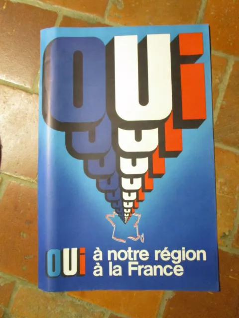 Affiche électorale présidentielle propagande Général DE GAULLE OUI à la France