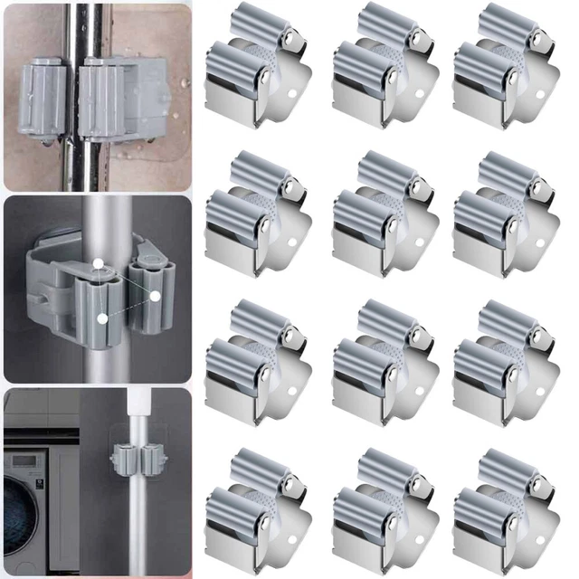 6/12 x supporto scopa supporto strumento supporto per attrezzi da giardino parete acciaio inox