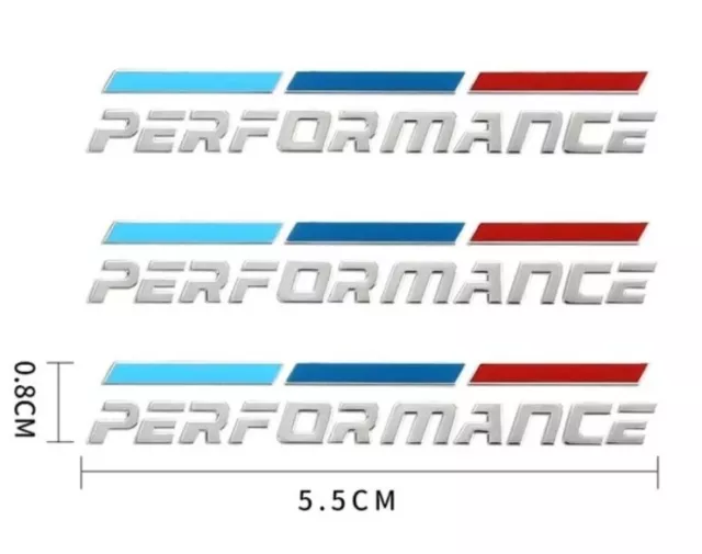 FÜR BMW RÜCKSPIEGEL 2 x M Performance motorsport Aufkleber (Silber