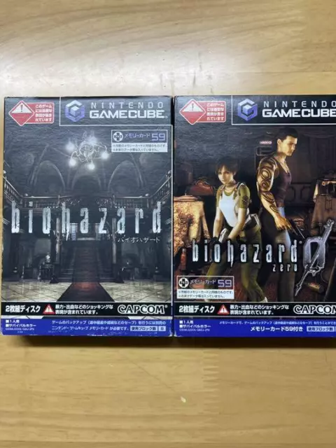 Resident Evil Biohazard 0 1 set Nintendo Gamecube GC Capcom Japan Tested