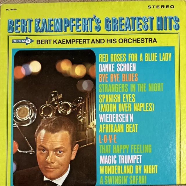 Vintage 1966 Bert Kaempfert’s Greatest Hits Vinyl Record DL-74810 LP Stereo