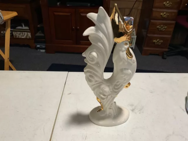 Really beautiful vintage porcelain rooster Rudolph Creations