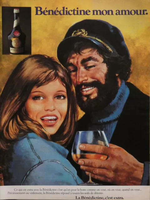 Publicité De Presse 1977 Bénédictine Mon Amour - D.o.m Liqueur - Marin Capitaine