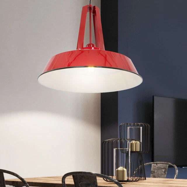 Lampe Suspendue Vintage Extérieur/Intérieur IP43 - Lustre Aluminium Noir Réglable E27 Étanché Balcon Jardin Terrasse