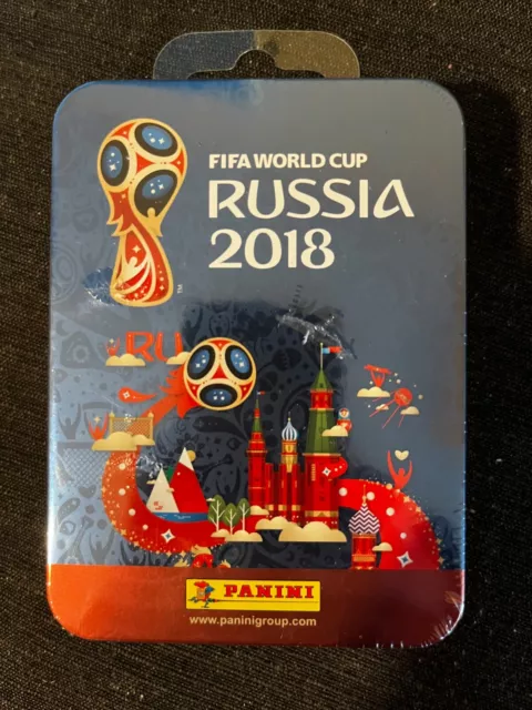 Panini Boite Metal Tin Box Display Metal 9 Packets Pochettes Wc Russia 2018 New