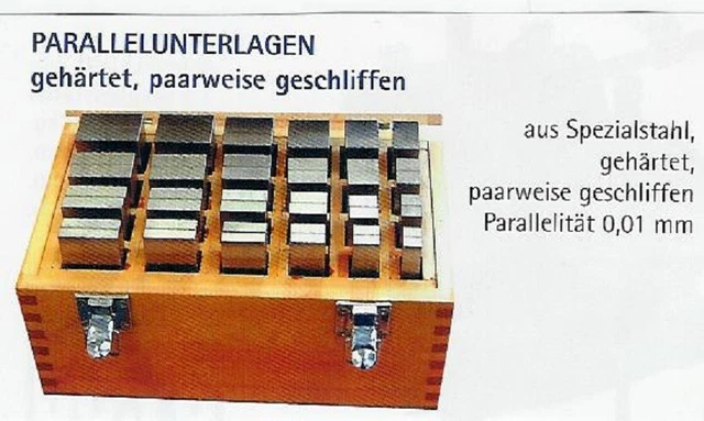 PAULIMOT Parallelunterlagen-Set 14-teilig 95 Mm – Gehärtet, Genauigkeit ±0,01mm Für Werkstatt & Maschinenbau