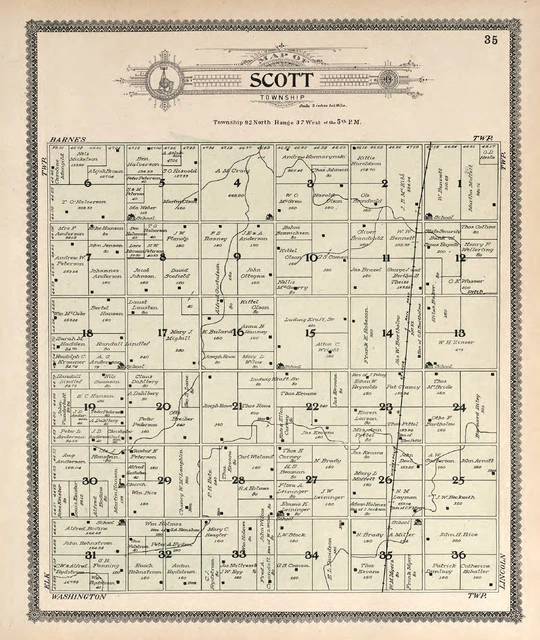 1908 Atlas BUENA VISTA COUNTY IOWA plat map GENEALOGY LAND OWNERS DVD P126