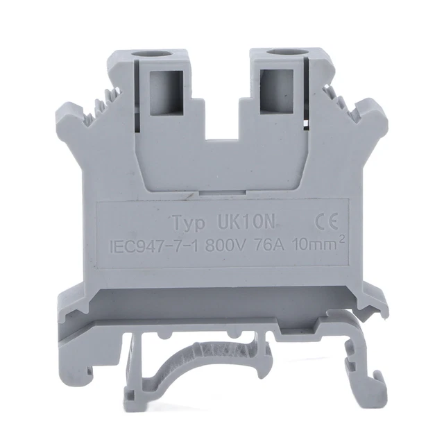 50x Screw Type Terminal Block Mount Combination Terminals 76A 800V UK‑10N HEL