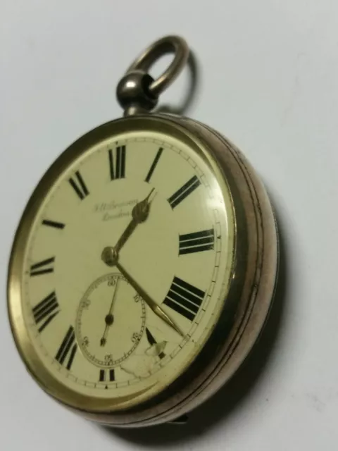 Pocket Watch Beautiful Jw Benson The Ludgate London Solid Silver Sterling 55Mm 3