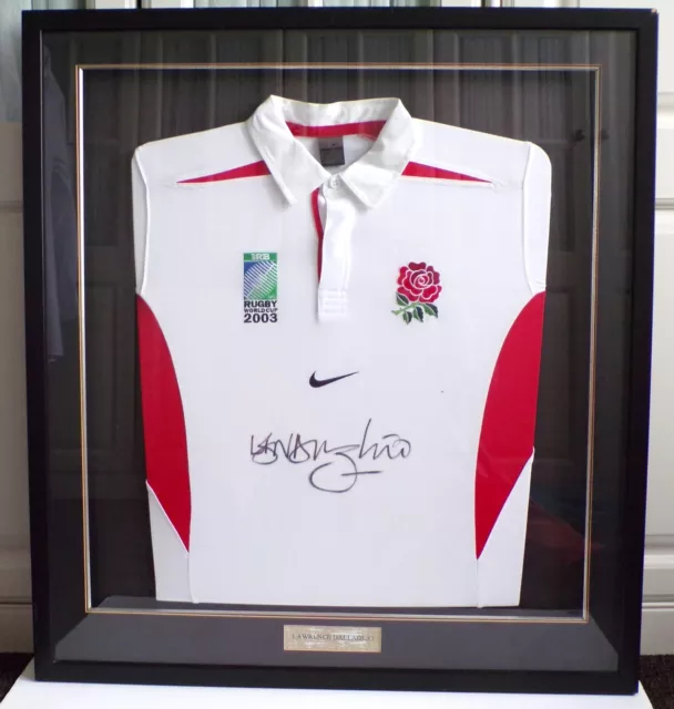 Lawrence Dallaglio 2003 Rugby World Cup Signed Shirt Authenticated (80" x 87.5")