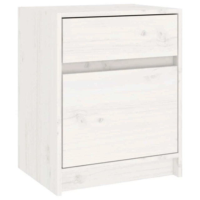 AX Comodino Bianco 40x31x50cm Camera Soggiorno Elegante Arredamento Casa 808125