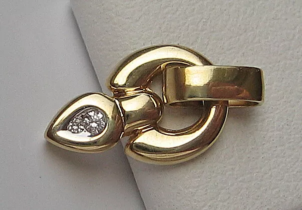 ♦️Brillant Diamant Designer Anhänger  aus 585 14kt Gelb Gold mit Diamond ★ 7776