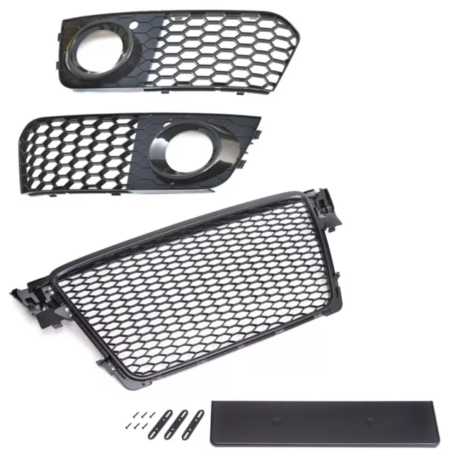 Calandre Sport Grill Grille Pare-Chocs pour Audi A4 B8 8K à Partir De 2007-