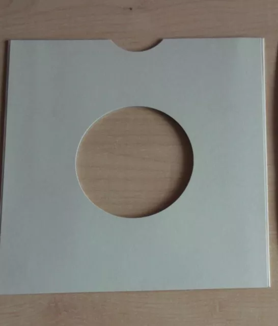 200    7" Vinyl White Card Record Sleeves Masterbags