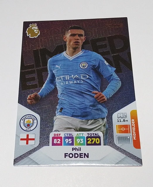 PHIL FODEN PANINI Adrenalyn XL Plus 2024 23/24 édition limitée