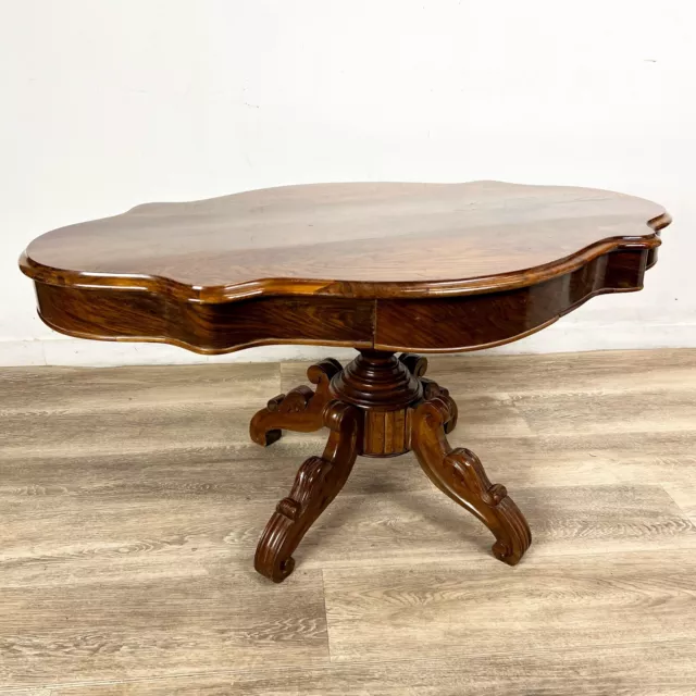 Tavolino tavolo antico 800 da salotto basso per soggiorno in legno a biscotto