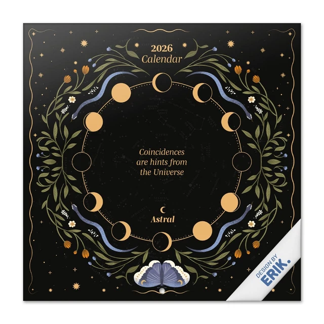 WALL CALENDAR 2026 - Astral Astrology Calendar 2026 | Square 30 x 30 cm ...