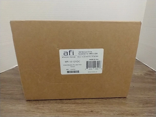 AMERICAN FIBERTEK AFI MR-10-12DC FIBER OPTIC VIDEO RECEIEVER - NEW Open Box