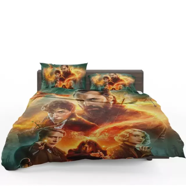 Fantastic Beasts The Secrets of Dumbledore Movie Poster Quilt Duvet Cover Set