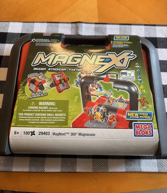 NEW MAGNEXT MEGA BLOKS BUILDING SET (Big Box) 100pcs . 360 Degree Magnacase.
