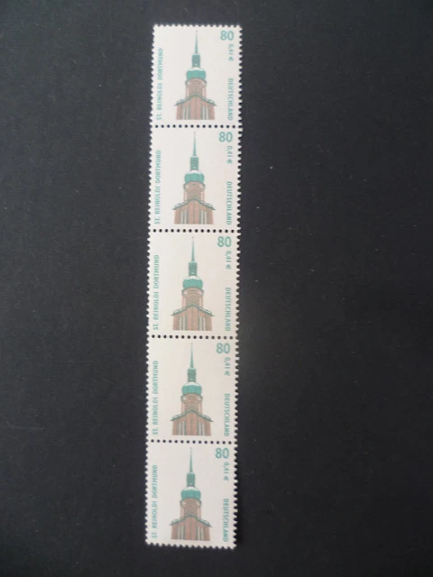 Bund Rollenmarken, SWK MiNr.  2177 ** postfrisch MNH, 5er-Streifen mit Nummer