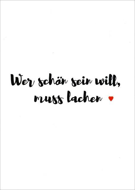Postkarte Sprüche & Humor "Wer schön sein will, muss lachen."