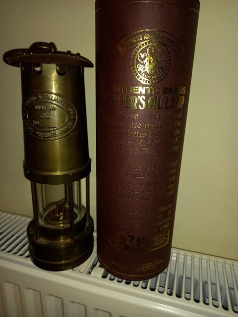 Genuine E. Thomas & Williams Ltd Miner's Oil Lamp