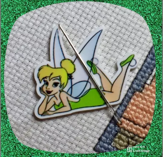 Tinkerbell 2 needle minder Needle Keeper, Corner Cover fridge magnet