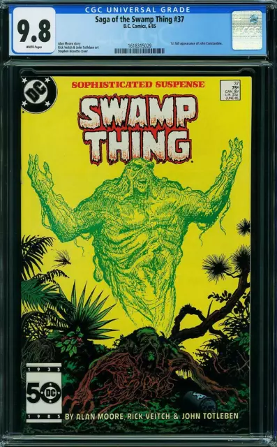 Saga of the Swamp Thing #37 CGC 9.8 DC 1985 1st John Constantine! M6 129 cm