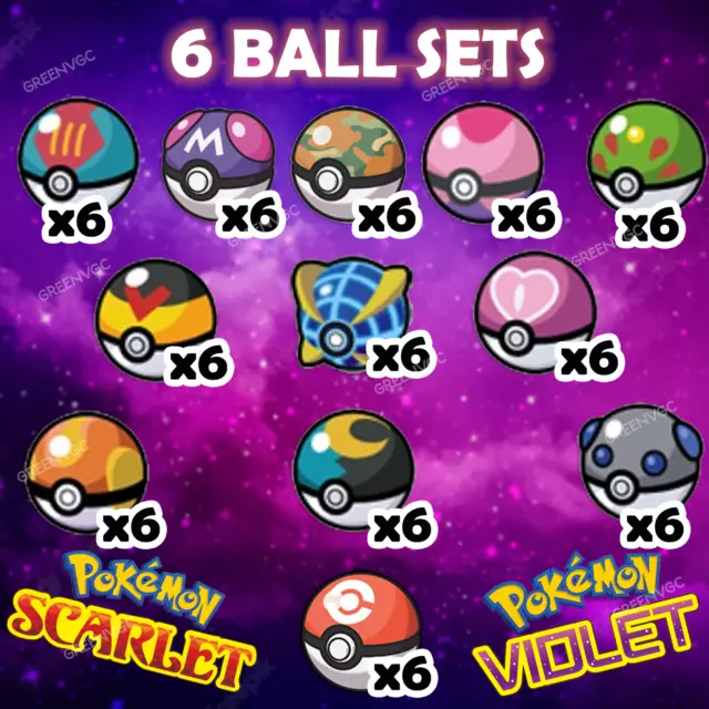 Apricorn Balls Beast Balls Dream Balls | 6 Ball Set | Pokemon Scarlet and Violet