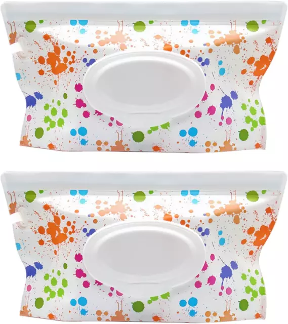 Baby Wet Wipe Pouch, 2PCS Baby Wipes Dispenser Wet Wipes Holder Bags Travel Wipe