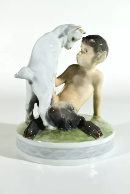 Royal COPENHAGEN Porzellan Figur ° Faun mit Ziege ° Design Christian Thomsen