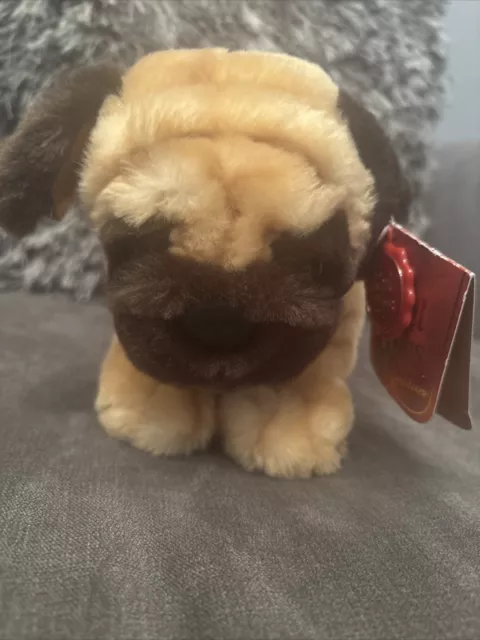 Keel Toys Pug Puppy Classic Puppy Reggie Cuddly Toy Soft Toy Dog