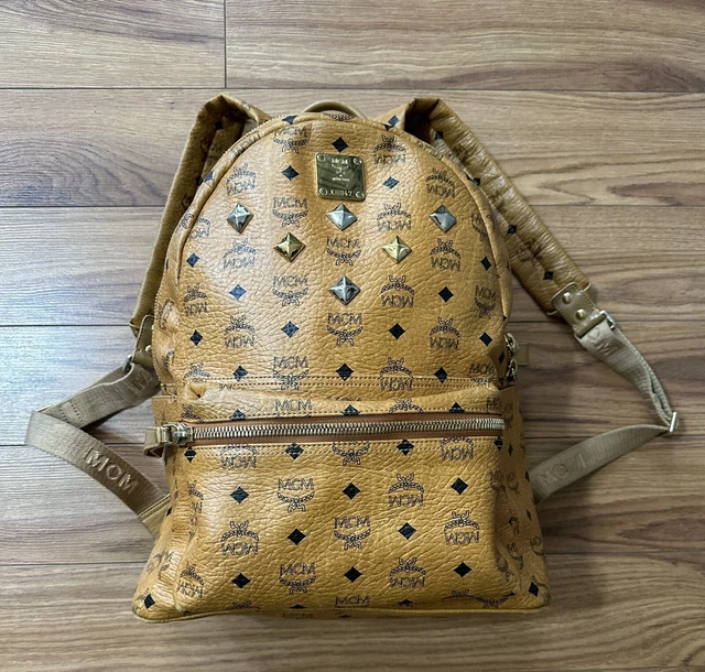 MCM Stark Backpack Visetos Front Studs Medium