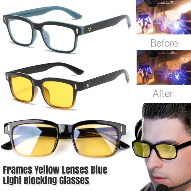 Blue light Blocking Computer Gaming Glasses Spectacles Anti Eyestrain Eyewear UK