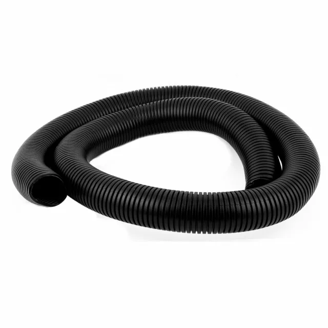 Black 42 x 35mm Conduit Corrugated Cable Tube Bellows Pipe Wire Protector 1.45M