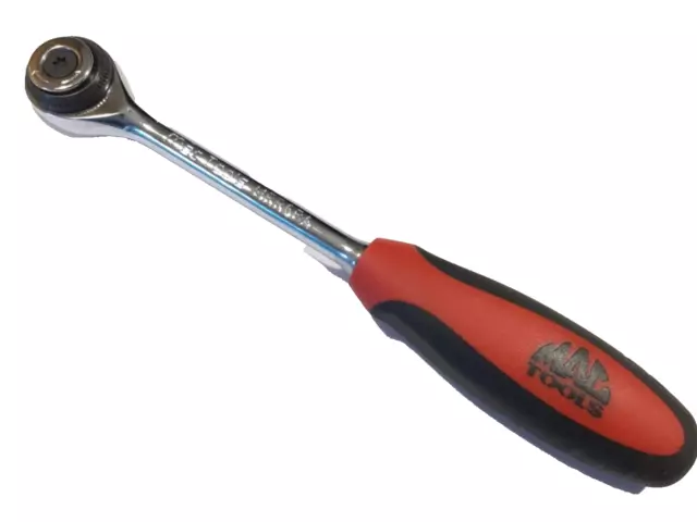 Mac Tools MRR6PA 1/4"Drive 6” Round Head Ratchet W/RED Comfort Grip Handle NEW