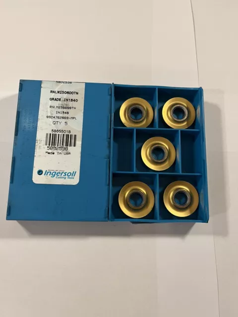 Ingersoll Carbide Inserts RNLM250600TN IN1540 Qty 5