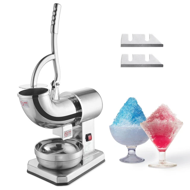 WeChef 250W Electric Ice Shaver Crusher Snow Cone Machine Maker Shaved 440 Lbs