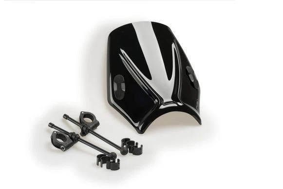 Pare-brise Rond Pour Moto Guzzi V7 V9 V50 - Déflecteur Phare 6.5 à 9.45 Pouces - ABS, Protection Vent Et Débris