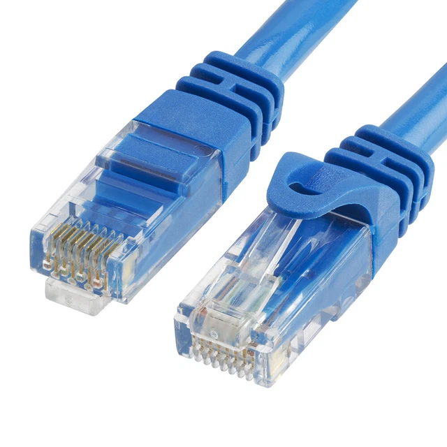 25FT Cat6 Ethernet Cable RJ45 UTP LAN Network Patch Cord 10 Gbps 550MHz - Blue