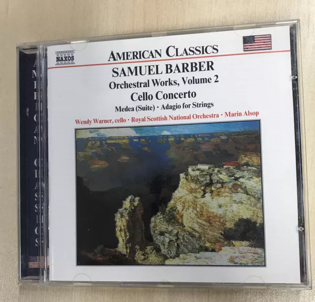 Samuel Barber Orchestral Works  Vol.2 Cello Concerto Medea Suite Adagio CD