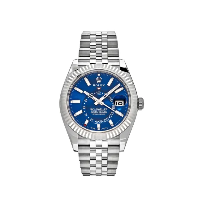 Rolex Sky-Dweller Stainless Steel Blue Dial Men's Watch Jubilee Bracelet 326934